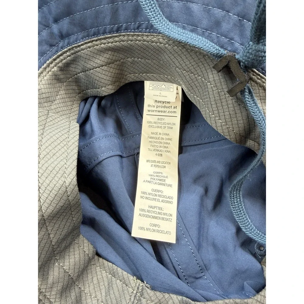 Patagonia Kid's Trim Brim Sun Hat Tidepool Blue NWT Size L/XL (10+) 65933